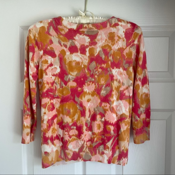 Talbots Summer Watercolor Floral Cardigan - Picture 6 of 8